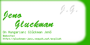 jeno gluckman business card